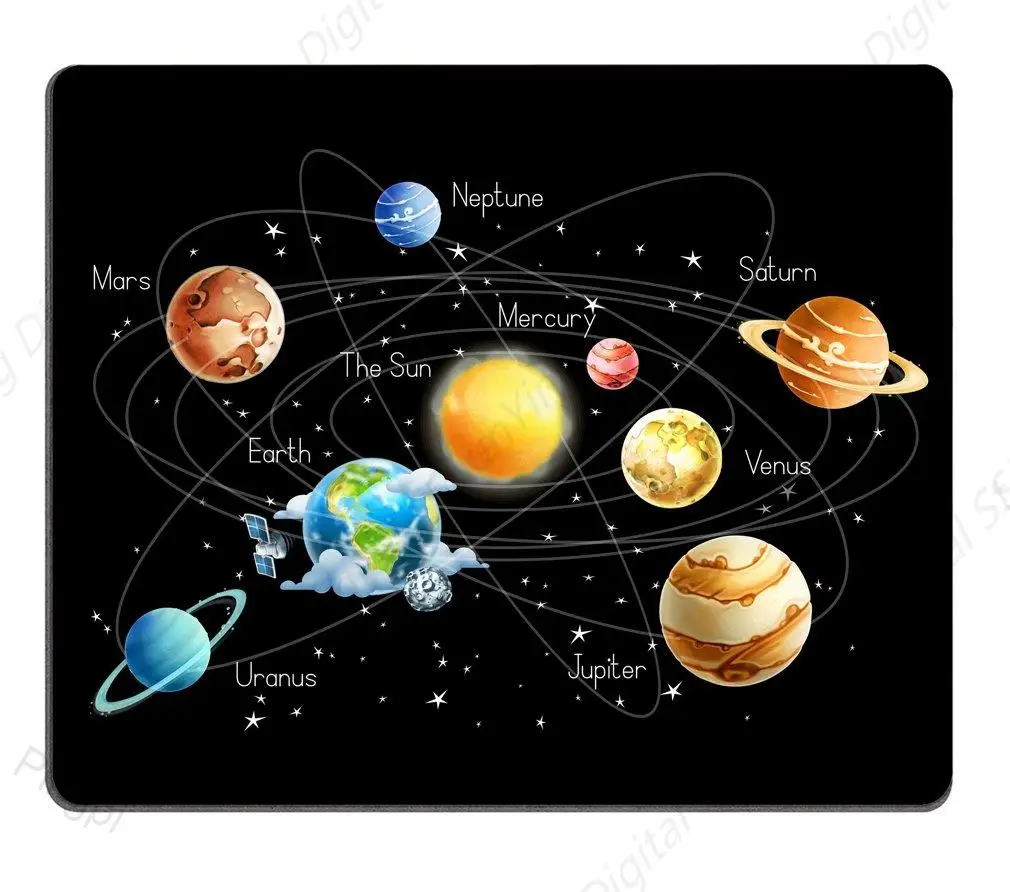 

Mouse Pad For Solar System Planets Stars And Milky Way Space Games Suitable For Gaming Office Laptops 18*22cm