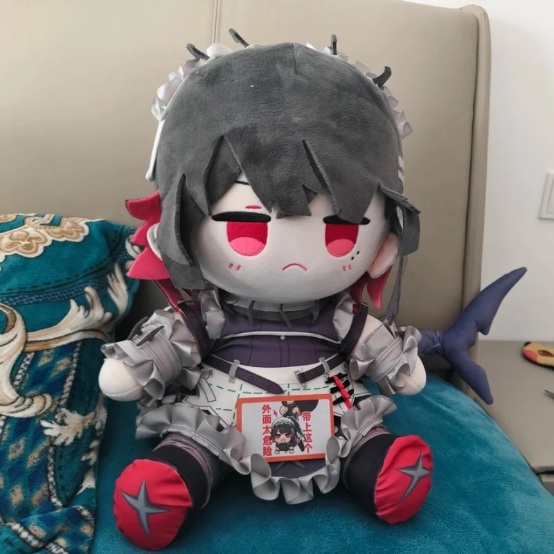 Original 40cm Shark Girl Ellen Jojo Sitting Pose Dress-Up Cotton Doll Fan-Made Merchandise Plush Pillow Home Decor Toy Gift view 3