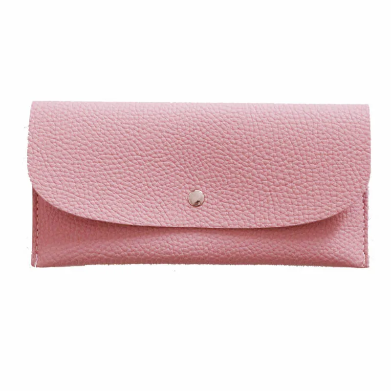 Faionable Lychee Pattern Korean Sle Casual Simple Long Wallet Women's Thin Student Leather Clip Trendy Multi-functional