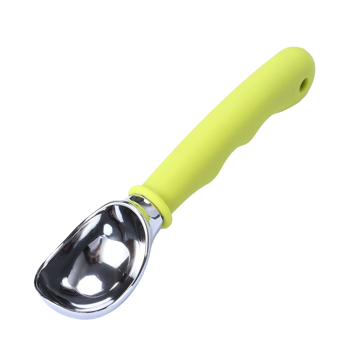 

Premium Zinc Alloy Ice Cream Scoop Tool Metal Cookie Dough Mashed Potato Spoon Strong Spring Handle Green For Ice Cream Scooping