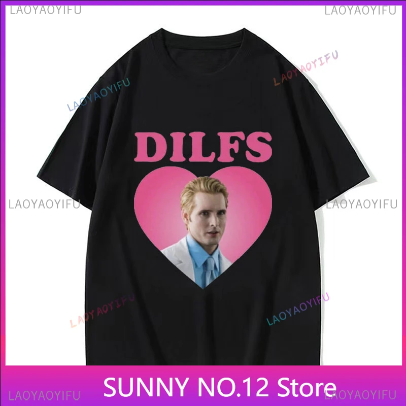 I Love Hot Dads The Twilight Saga Charlie Swan Billy Burke Graphic Tshirts Men Women Oversized Top Streetwear Popular Customized