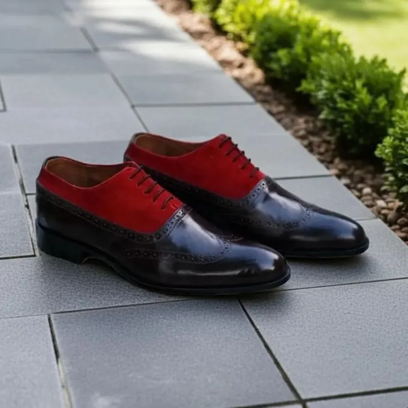 

Patchwork Lace Up Men Shoes Men's Dress Shoes Shallow Pumps High Quality Party Shoes Fashion Big Size 47 Zapatillas Mujer