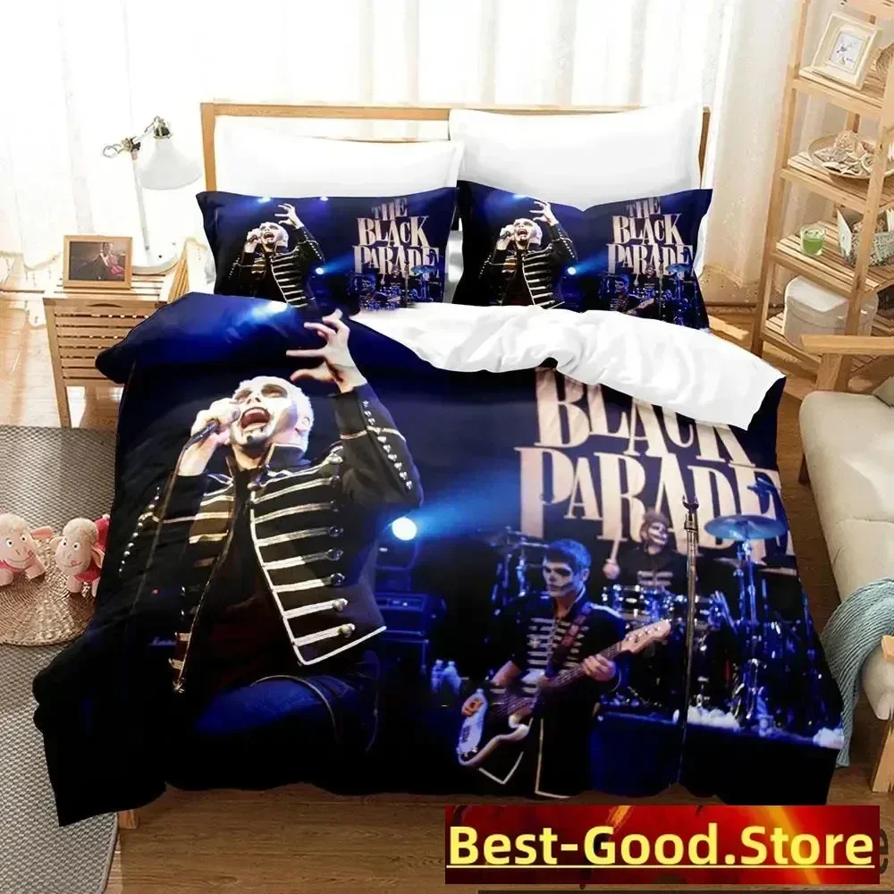 

3D Print My Chemical Romance Bedding Set Boys Girls Twin Queen King Size Duvet Cover Pillowcase Bed boys Adult