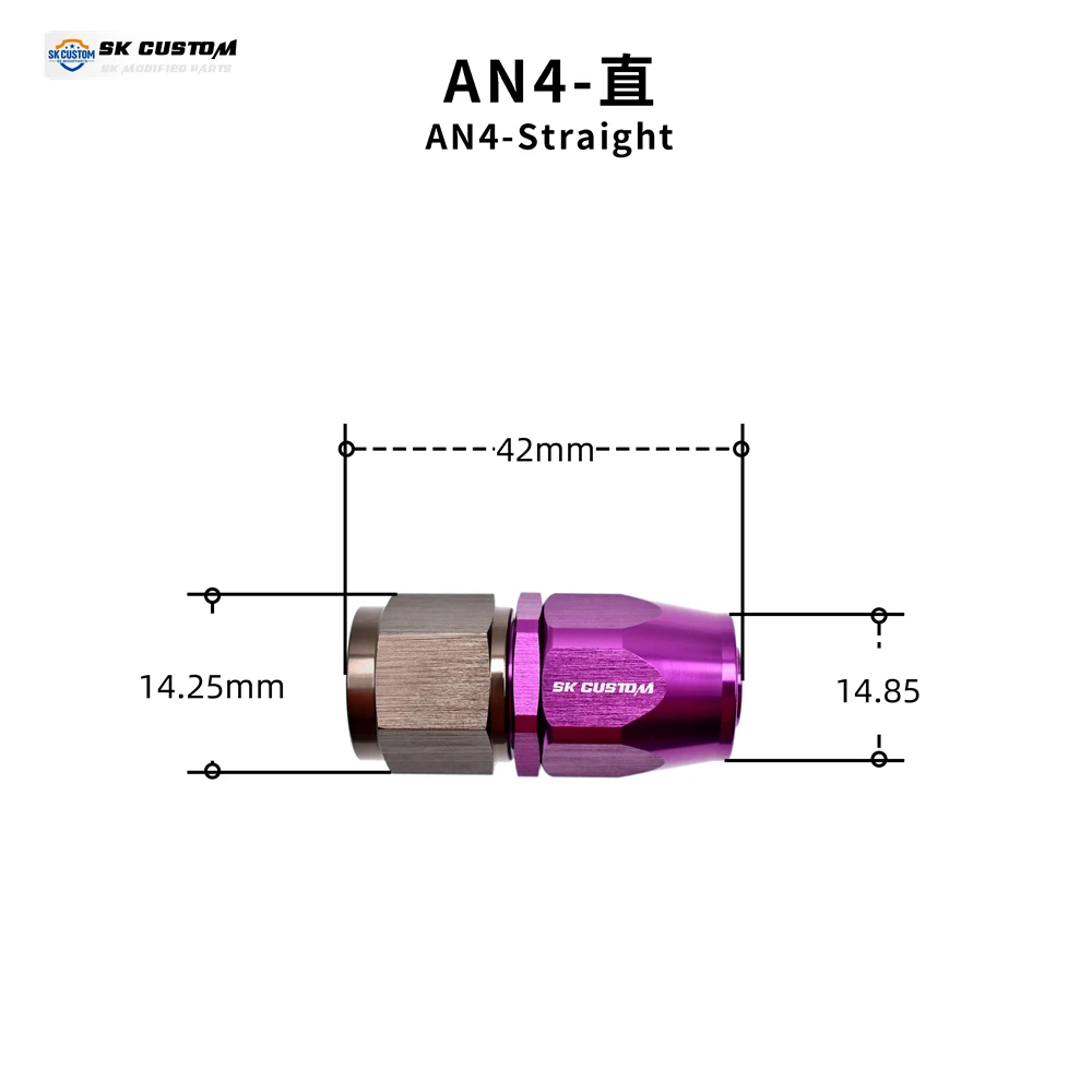 Universele Olieleiding Vrouwelijke Gesmeed Slang Eindfitting Draad Gevlochten Oliebuis Adapter Olie Radiator Fitting Aluminium AN6 AN8 AN10