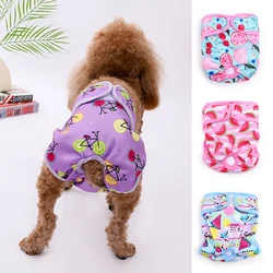 Female Dog Panties Cartoon Print Dog Diaper Physiological Pant Sanitary Puppy Shorts Underwear Small Medium Dog Cat Pants