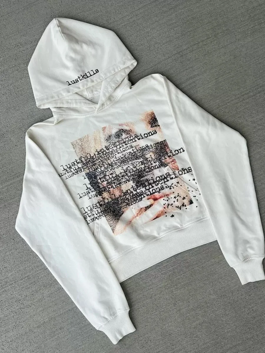 

K Толстовка с капюшоном Long Sve Oversized Уличная одежда Винтаж для поездок на работу Sle Полиэфирное волокно Повседневная удобная весна-осень