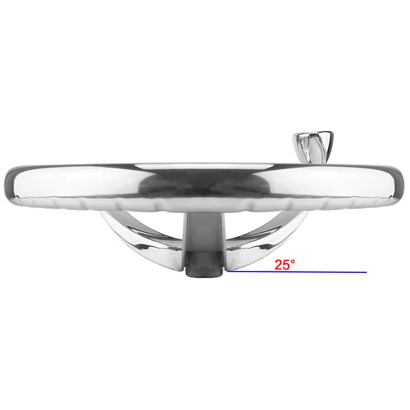 Polished 316 Stainless Steel Steer Wheel For Marine Boat Yacht With Control For Cable Helm