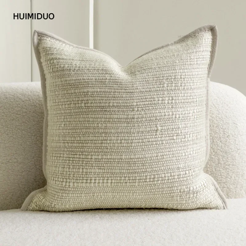 Ivory Pillows Modern Geoemtric Cushion Case Simple Fashion 45x45CM Plain Color Decorative Pillow Cover For Sofa Chair Home Decor