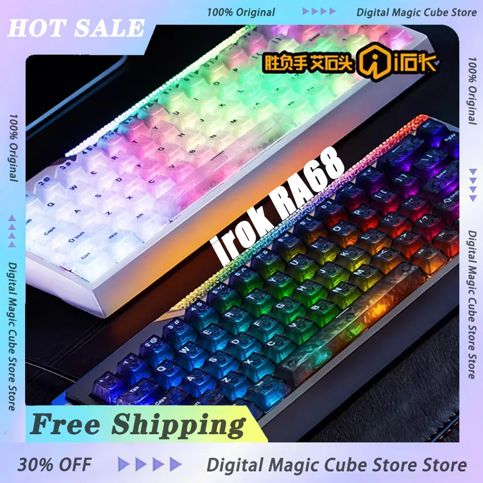 Irok RA68 Full Aluminum Magnetic Axis Mechanical Keyboard Gaming E