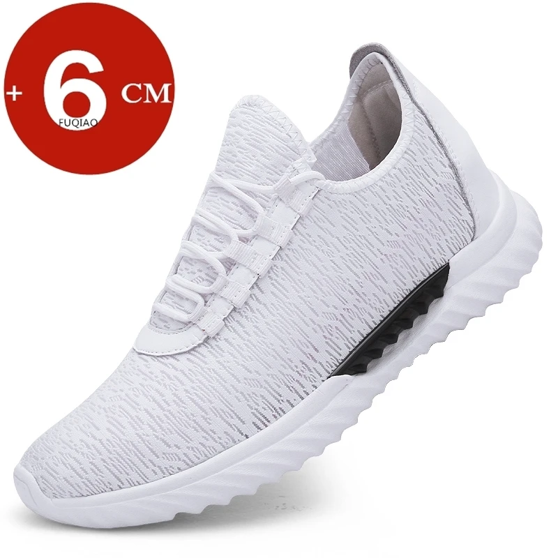 Increasing Men Sneakers Casual Heightening Shoes 6cm Height Increase Shoes for Summer Breathable Elevator Loafers