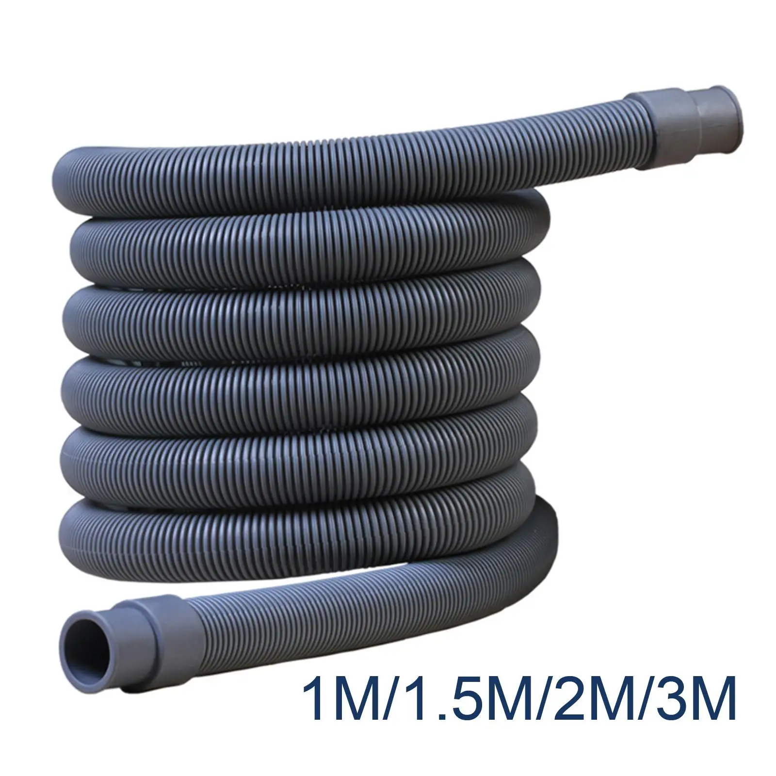 Corrugated Washing Machine Drain Hose Kit Flexible Replacement Waste Outlet Tube for Laundry Room Appliance Connection