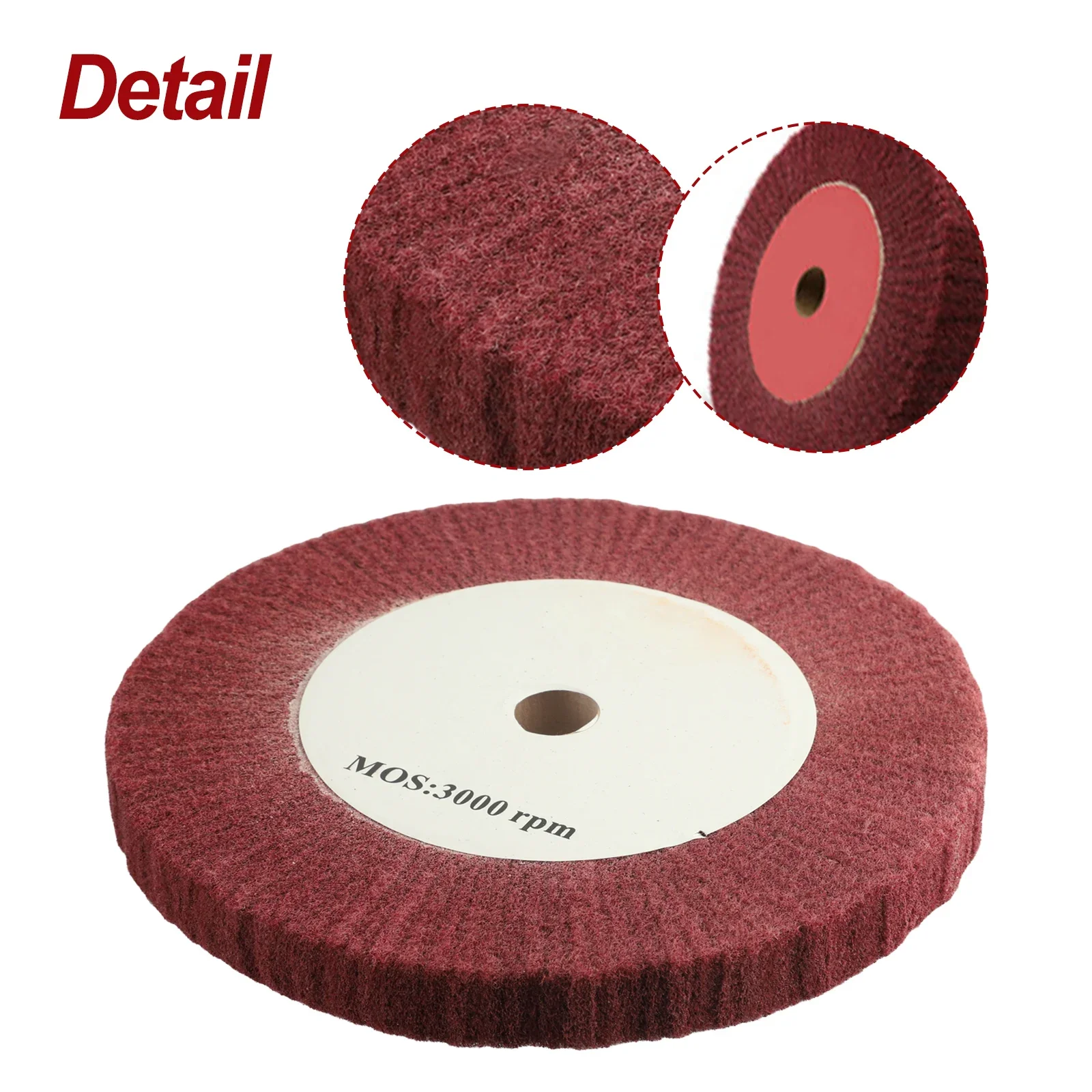 6 \\\ "/8\\\" disco de roda de polimento de aba de fibra de náilon não tecido polimento abrasivo 320 grão abrasivo limpeza roda de aba de moagem