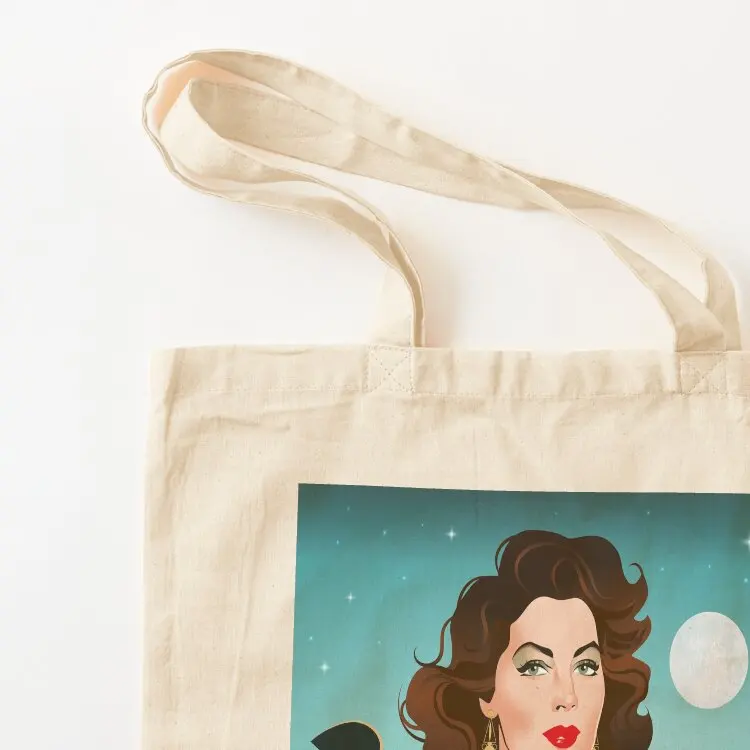 Ava and the Flying Dutchman Tote Bag حقائب قماش حقائب فاخرة للنساء حقيبة تسوق بشعار شخصي