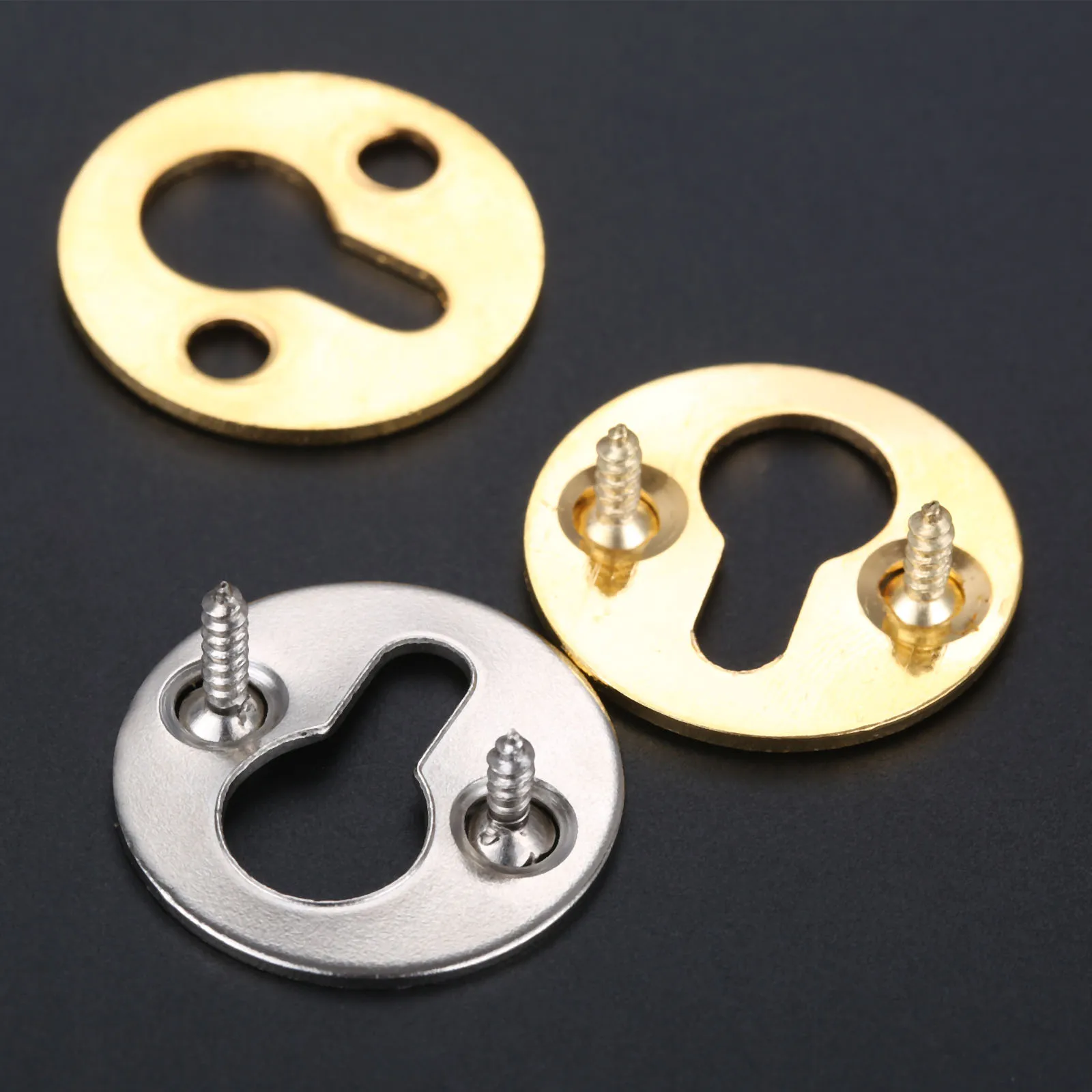 DRELD 20 Pcs 25mm Round Photo Frame Hooks Hanging Picture Oil Painting Mirror Iron W/Screws Hanger Wall Photo Holder Furnniture