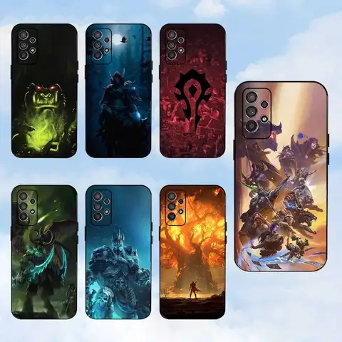 W-World W-Warcraft coque de téléphone pour Samsung S25, S24, S23, S22, S21, S20, S10, Ultra, Plus, Lite, FE, coque noire en Silicone souple