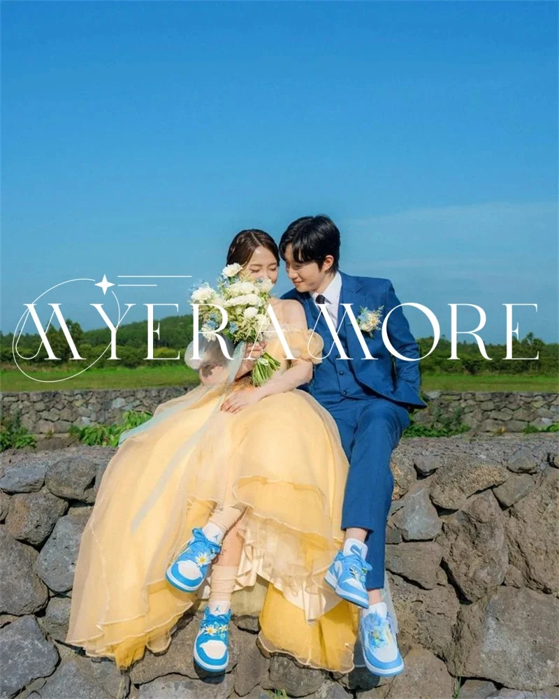 ชุดแต่งงานทรงเอไลน์ผ้าทูลล์แบบนางฟ้า ชุดเจ้าสาวเปิดไหล่ แขนพอง ชุดราตรีสำหรับงานพิธีการ  ชุดออกงาน  สามารถสั่งตัดได้