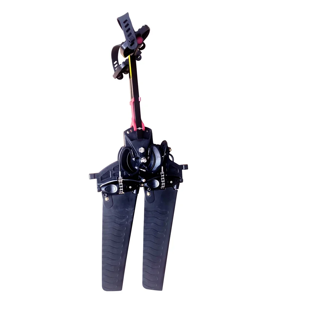 Kayak fin foot pedal drive propeller system for kayak