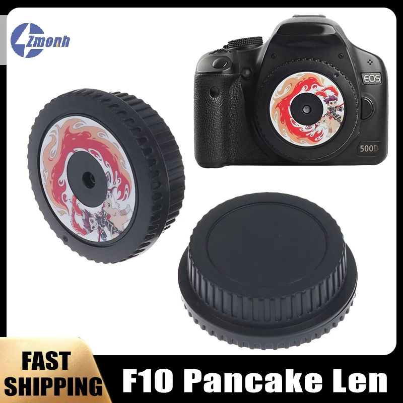 

65mm EF EF-S Mount Free Focus Lens 500D\850D 39mm F10 Pancake Lens Chinoiserie Travel Vintage Film CCD Disposable Lens 5DS 6D2