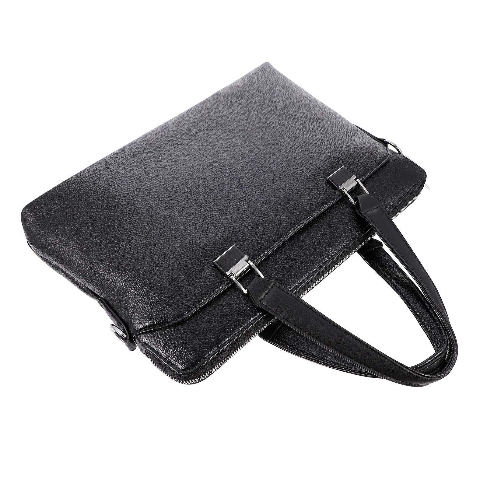 กระเป๋าเอกสารธุรกิจ กระเป๋าใส่แล็ปท็อป PU ความจุขนาดใหญ่ กันน้ำ พกพาสะดวก สำหรับผู้ชาย สะพายไหล่ สะพายข้าง ใส่คอมพิวเตอร์