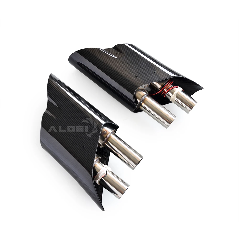 Geschikt voor Mercedes G-Klasse W463 W464 G63 G500 hoogwaardige koolstofvezel uitlaattips