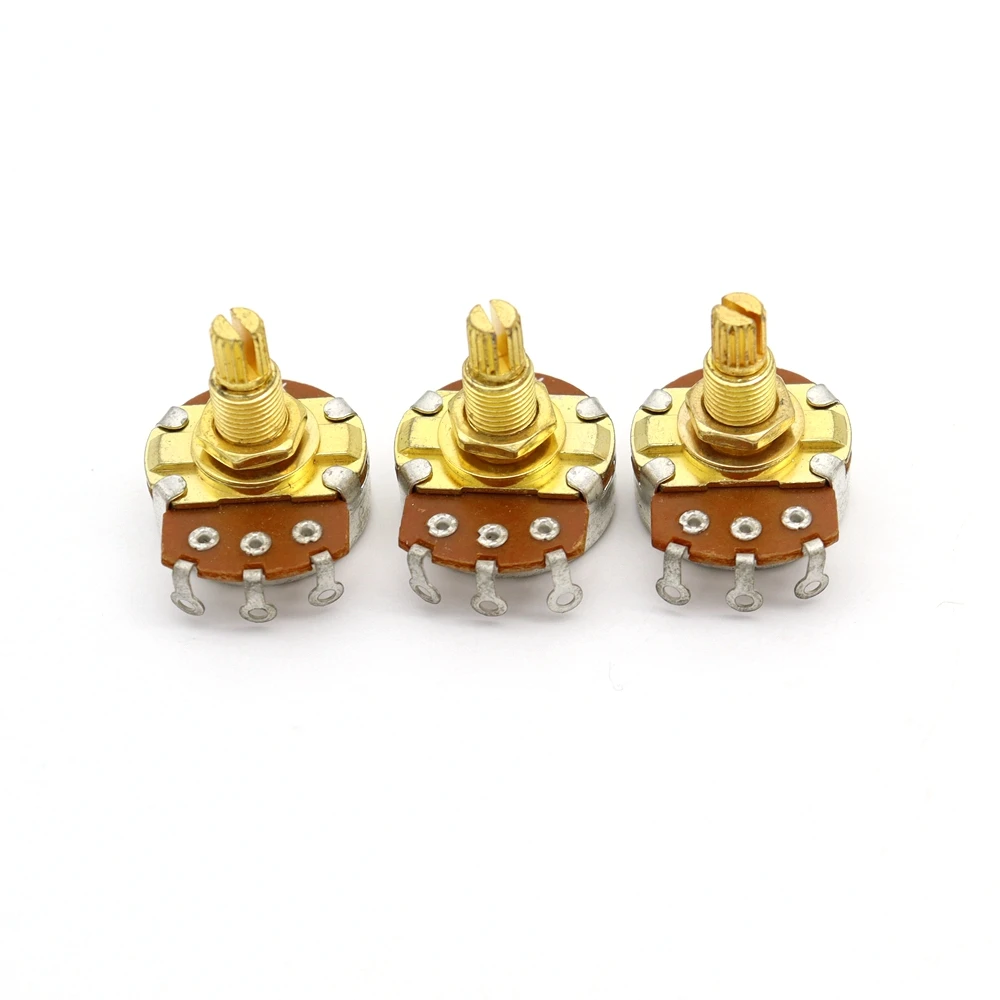 1pcs/3pcs Guitar Potentiometers A250K Split Shaft Pots Audio Tone Switch Control Potentiometers