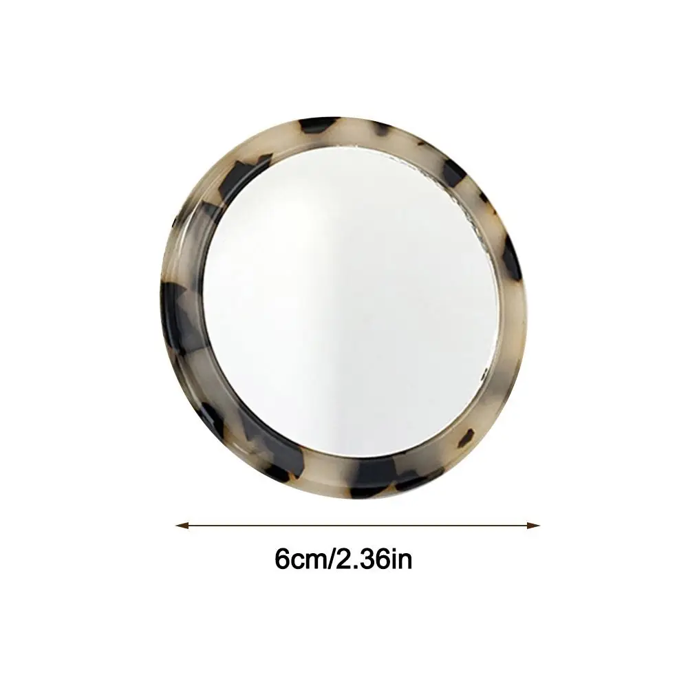 Miroir de maquillage en acétate simple, mini miroir de courtoisie cosmétique rond, miroirs de beauté mignons portables, accessoires de voyage