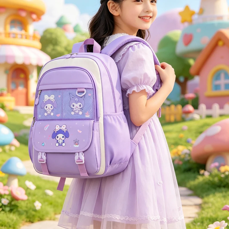 

Portable New Girl Backpack Student School Bag Anime Girl Cartoon Backpack Light Study Supplies Large Capacity Storage Bag