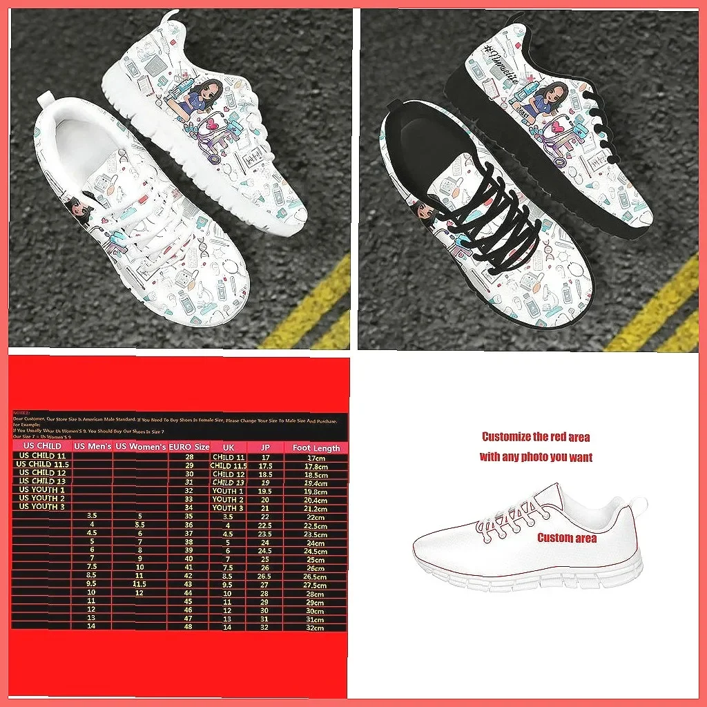 

Милые женские кроссовки в мультяшном стиле, легкие сетчатые кроссовки для бега, нескользящие туфли на плоской подошве