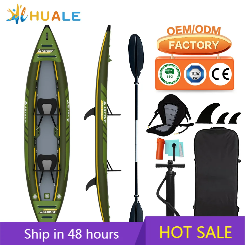 Factory Custom Drop‑Stitch 2‑Person Lightweight Inflatable Kayak for Drifting & Fishing OEM Wholesale