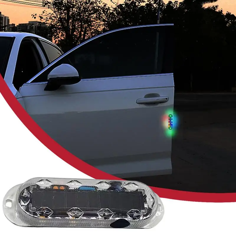 Safety Lights For Vehicles Auto Solar Warning Light LED Vehicle Warning Light Multifunctional 5-color Car Solar Flashing Safety