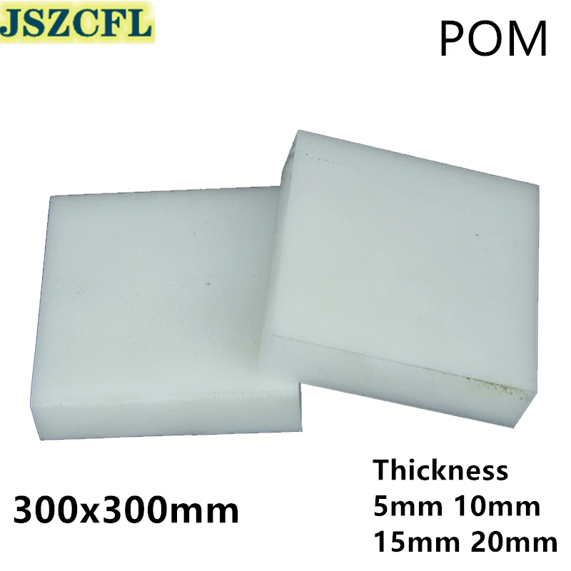 White POM Sheet Board 300x300mm Thickness 5 10 15 20mm Hard Plastic Polyoxymethylene Plate for CNC Model Board DIY Raw Material