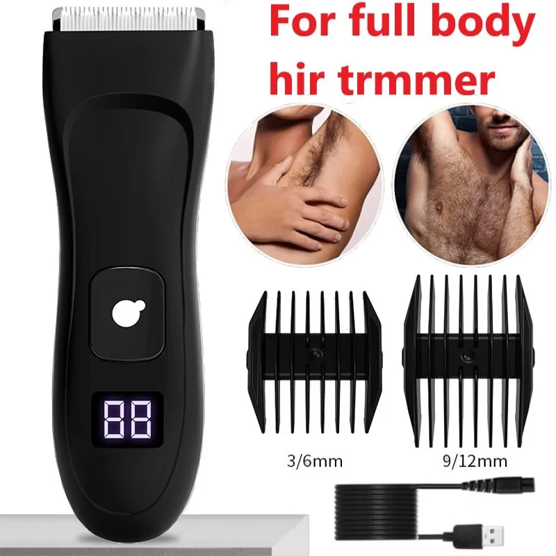 

Electric Men's Shaver Groin Hair Trimmer Pubic Hair Trimmer Body Grooming Clipper for Men Bikini Epilator Ipx7 Waterproof Razor