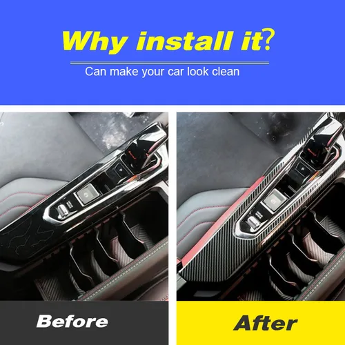 Imagen 2 del producto Cubierta protectora del marco de la caja del reposabrazos del engranaje de la consola central del coche para el nuevo Geely Coolray 2023-2024, accesorios de modificación Interior