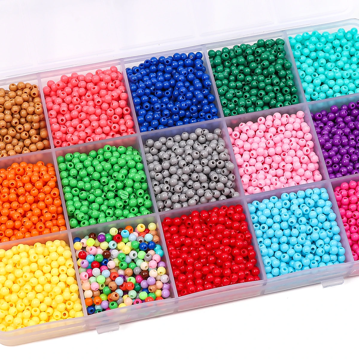 500g/Bag 3mm Acrylic Round Beads Macaron Color Loose Spacer Beads For Bracelets Necklace Keychain DIY Jewelry Making Accessories