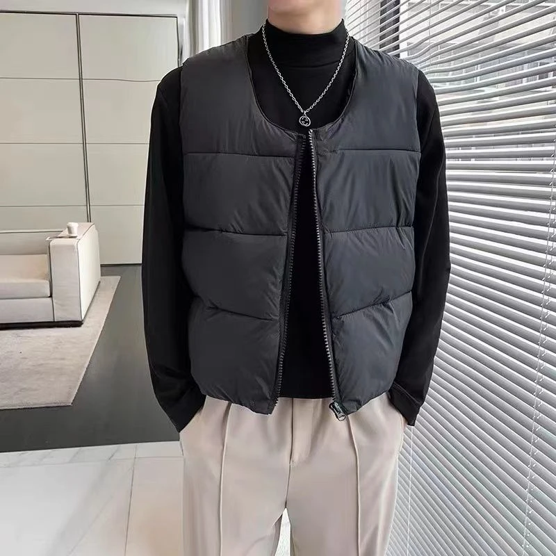 

Мужской утолщенный жилет-пуховик, модный новый зимний свободный теплый жилет с хлопковой подкладкой, верхняя одежда без рукавов на осень-зиму