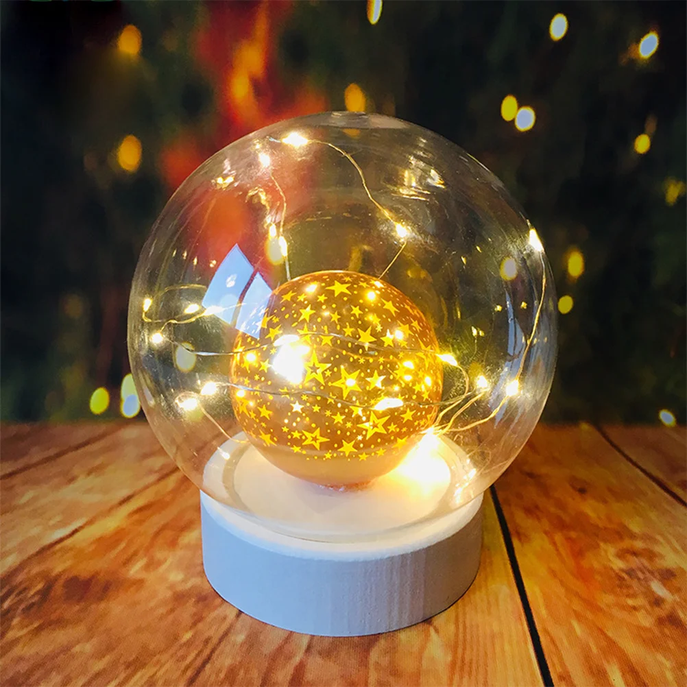 

Romantic LED Glass Ball Lamp Micro Landscape in Plastic Dome Decorative Lights for Bedroom Home Wedding Anniversary Christmas