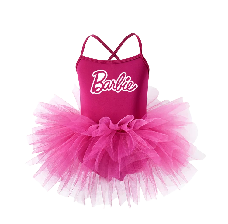 Cartoon Cute Barbie Children Summer Princess Dress Camisole Skirt Kids Girl Ballet Dance Clothing Tutu Skirts One Piece Dresses