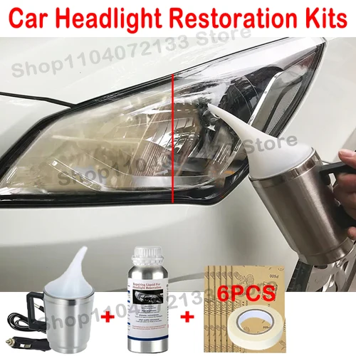 Kit de restauración de pulido de faros de coche, eliminador de reparación de arañazos de faros de coche, herramienta de limpieza líquida de oxidación