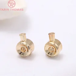 (2769)20PCS 2,5x3,2 MM 24K Gold Farbe Messing Clip Station Verschlüsse Hohe Qualität Schmuck Machen Liefert Diy erkenntnisse Zubehör
