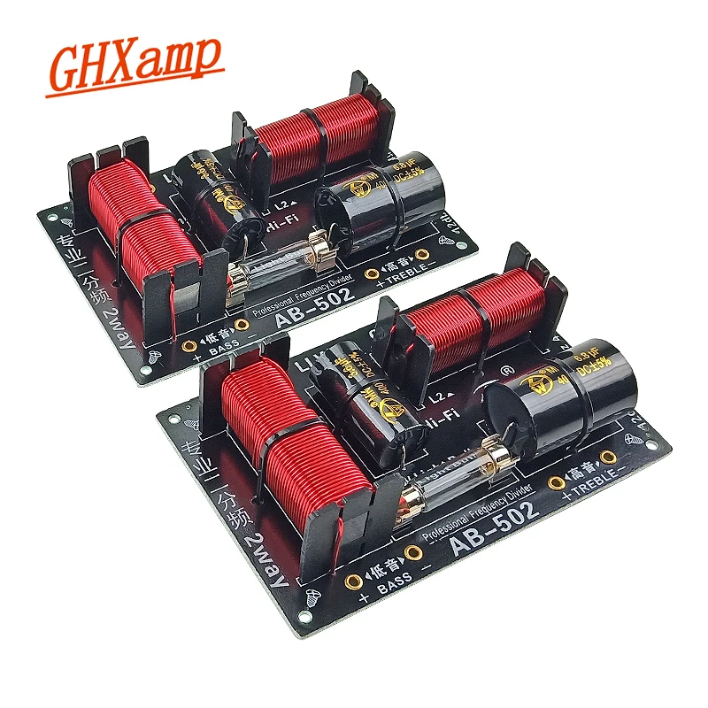 

GHXAMP 380W 3.4KHz 2-полосный кроссовер для динамиков, разделитель частот для твитеров и басов, стандартный 12 дБ/октава, 2 шт.