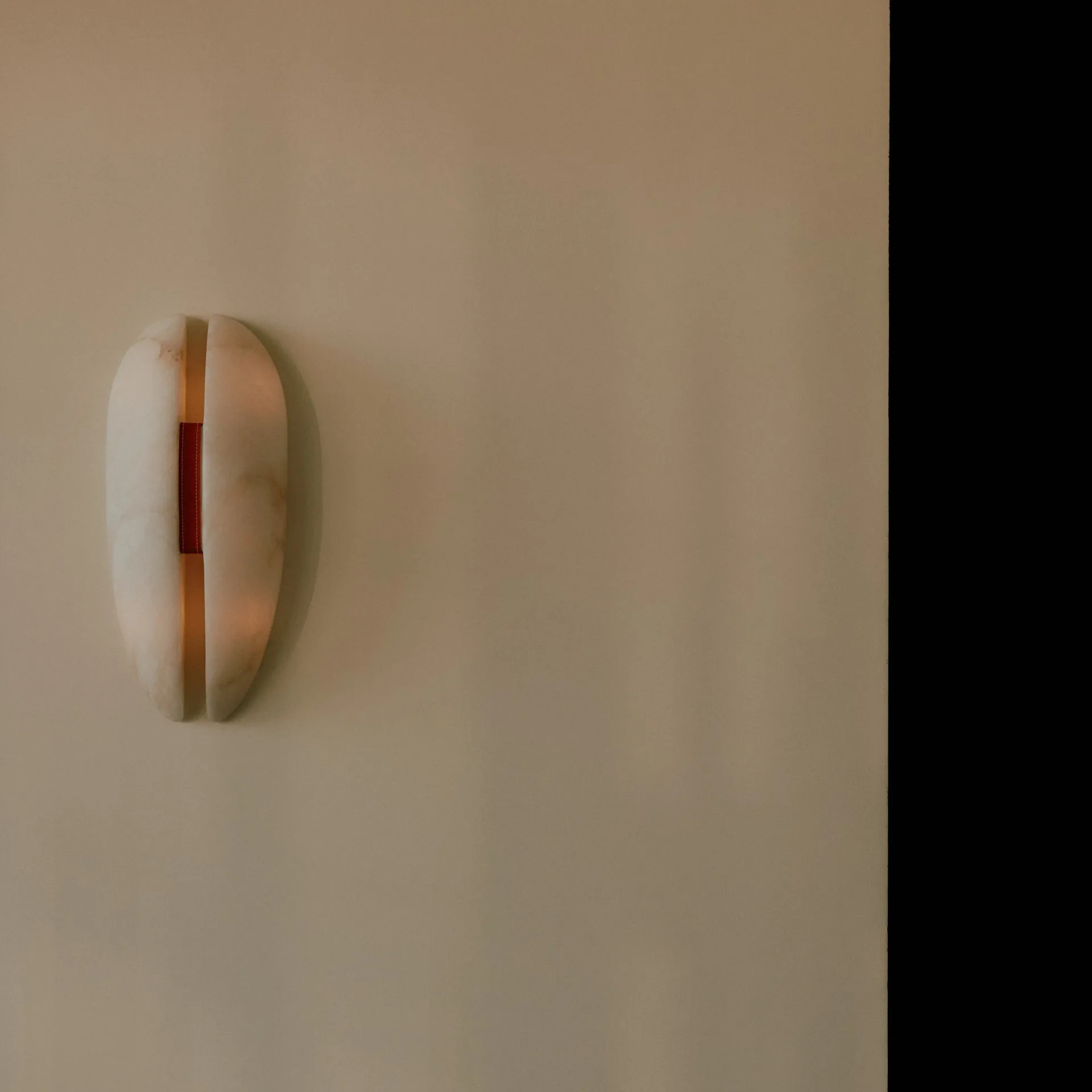 Large white marble wall lamp, entrance living room bedroom corridor aisle background
