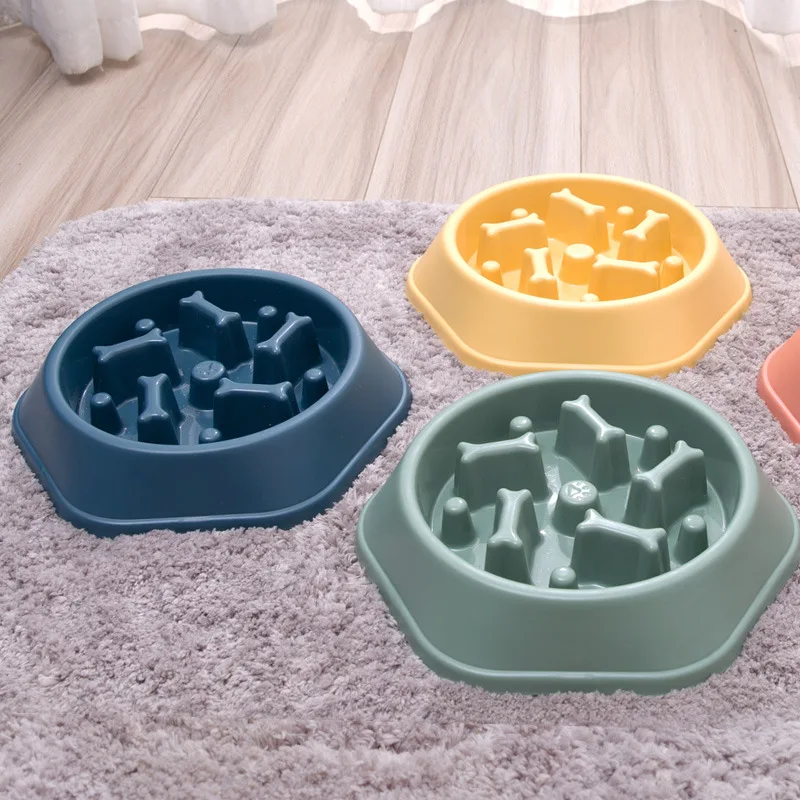 Dog Bowl anti-choke Slow Food Bowl small medium dog dog feeder basin cat food bowl dog food anti-knock pet supplies Cat grass