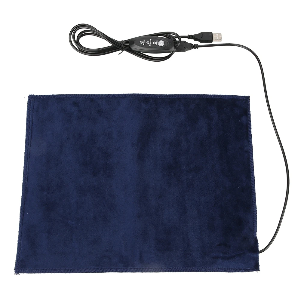 

USB Heating Pad 5V 2A 24x30cm Carbon Fiber Flannelette 3-Mode Adjustable Temperature Timer 45℃-50℃ for Shoulder Neck Waist Back