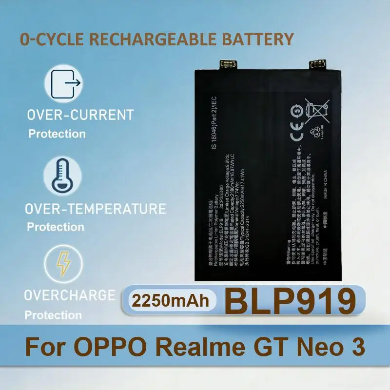 Battery For OPPO K9S Realme GT Neo 2 5G/2 Pro/3 5G/3T 5G/3 3 Q2 Pro 5SE RMX3700 Find X3 CPH2173 PEEM00 A58 4G A38 A79 5G RENO