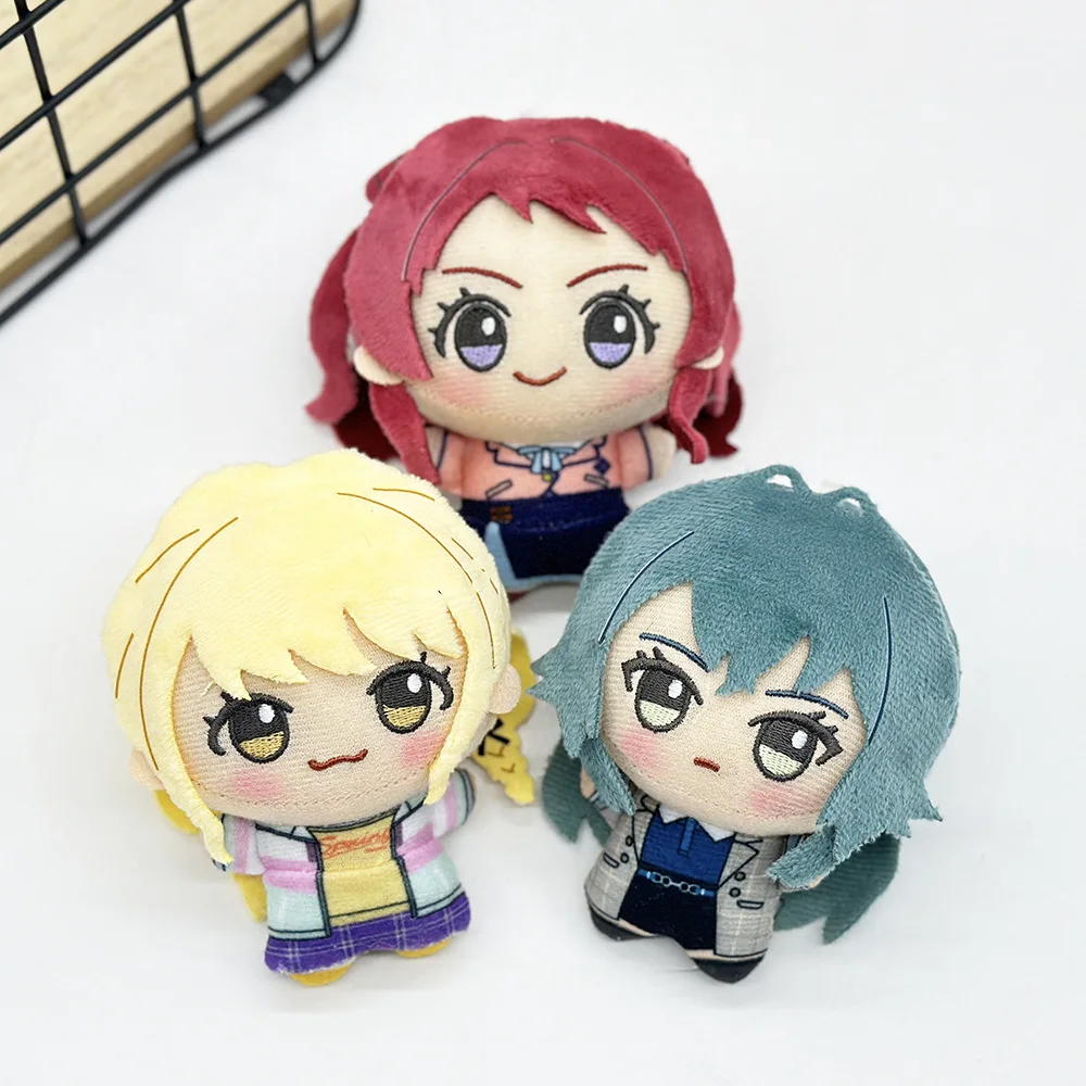 12cm School Idol Master Plush Cartoon Anime Plushie Ume Hanami Hiro Shinosawa Stuffed Figure Model Room Decor Toys Doll Kid Gift