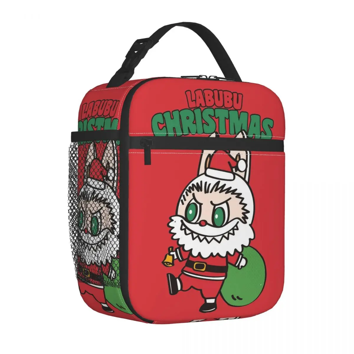 Insulated Lunch Bag Pop Mart Labubu Merry Christmas Noel Popmart Merch Food Box New Cooler Thermal Bento Box For School