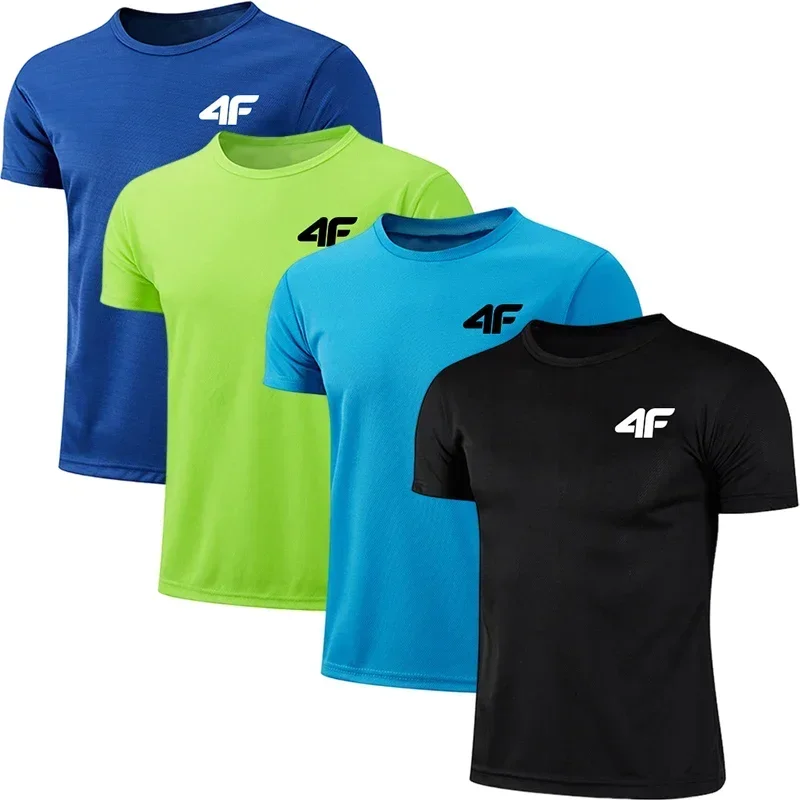

Men's fitness T-shirt, short-sleeved style, round-neck design, breathable and quick-drying, loose fit, suitable for summer sport