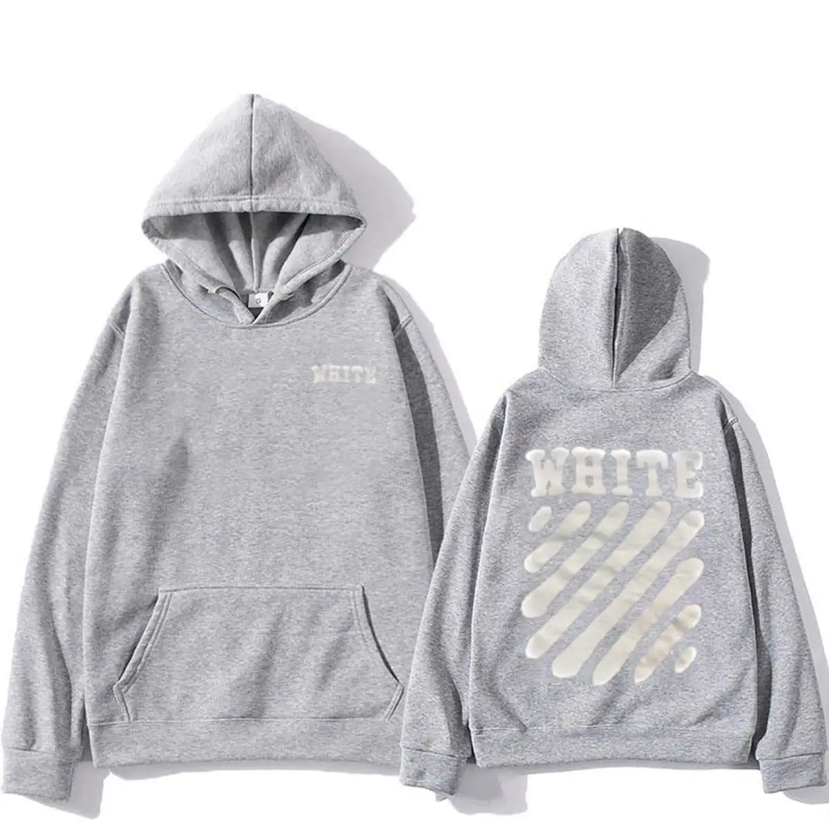 Autumn and Winter Simple Men's Hoodie New Striped Letter Graphic Printing Casual Sports Long-sleeved Pullover Sweater Y2K