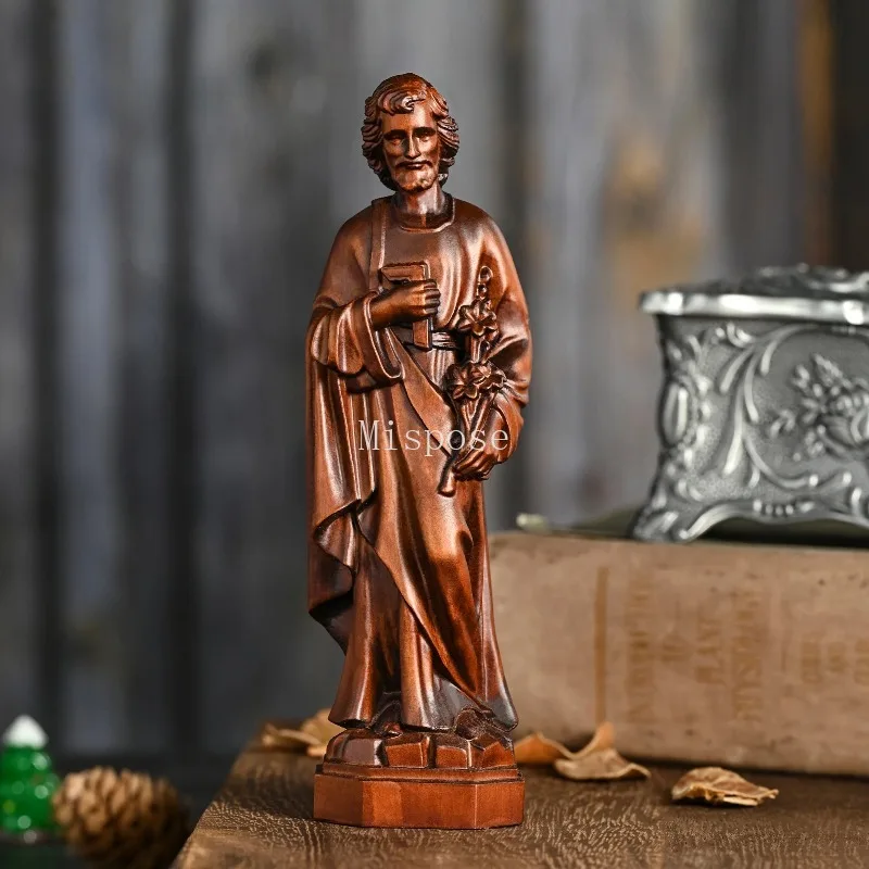 

Retro Solid Wood Carving Western Character Portrait Series Ornaments Home Living Room TV Cabinet Decor