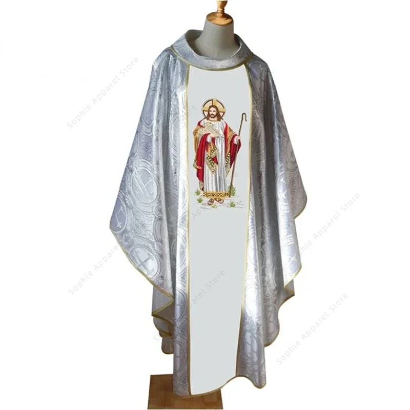 الستائر القابلة للتشابلي يسوع القوطية الكاثوليكية الأنجليكية الكنائس اللوثرية رجال الدين رداء الأقراص الدينية زي الكاهن الليتورجي
